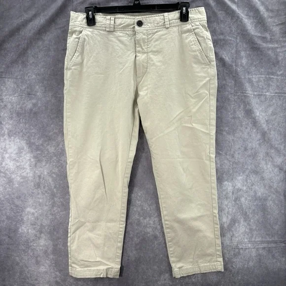 I Love Ugly Pants Mens XL Kobe Slim Cropped Straight Chino Khaki - Picture 1 of 7